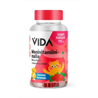 Мультивитамины мягкие мишки Vida со вкусом клубники (уп 120 шт) 240 гр Мультивитамины мягкие мишки Vida со вкусом клубники (уп 120 шт) 240 гр