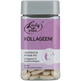 Витамины с гиалуроновой кислотой и коллагеном Ladyvita Kollageeni для упругости кожи 60 табл Витамины с гиалуроновой кислотой и коллагеном Ladyvita Kollageeni для упругости кожи 60 табл