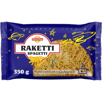 Вермишель Myllyn Paras Raketti Spagetti 350 гр (цена по акции) Вермишель Myllyn Paras Raketti Spagetti 350 гр (цена по акции)