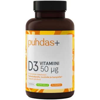 Витамин D3 Puhdas+ 50 мкг 120 капсул Витамин D3 Puhdas+ 50 мкг 120 капсул